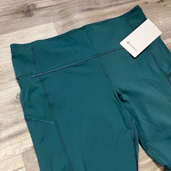 Lululemon Athletic Fast & Free HR Tight Yoga Pants Green Jasper NWT Size 14 - Picture 3 of 8